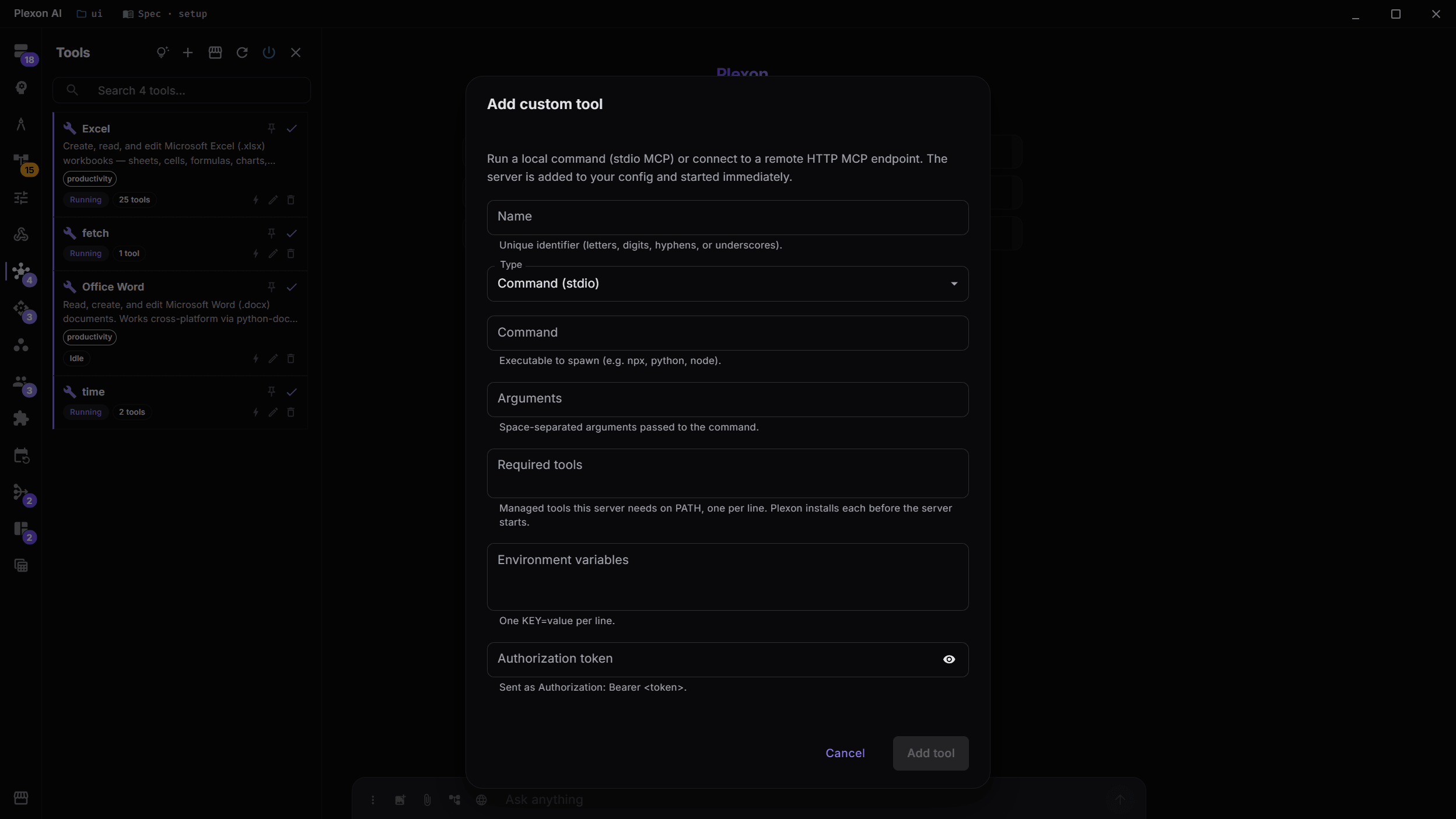 Add Custom Tool Servers