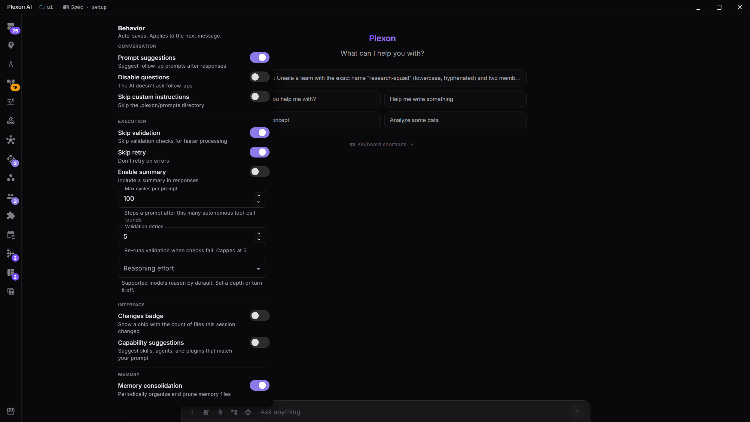 Behavior Settings & Context Control