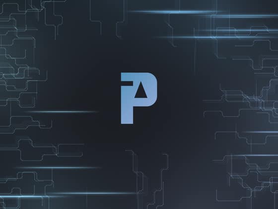 Plexon AI wallpaper for iPad, blue on a dark background