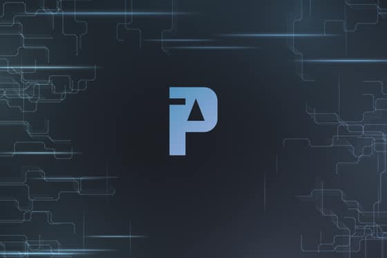 Plexon AI wallpaper for Laptop (3:2), blue on a dark background