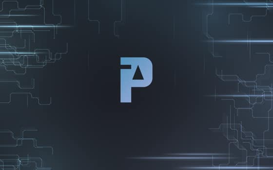 Plexon AI wallpaper for MacBook (16:10), blue on a dark background