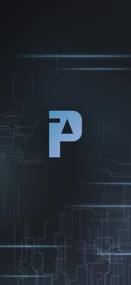 Plexon AI wallpaper for iPhone, blue on a dark background